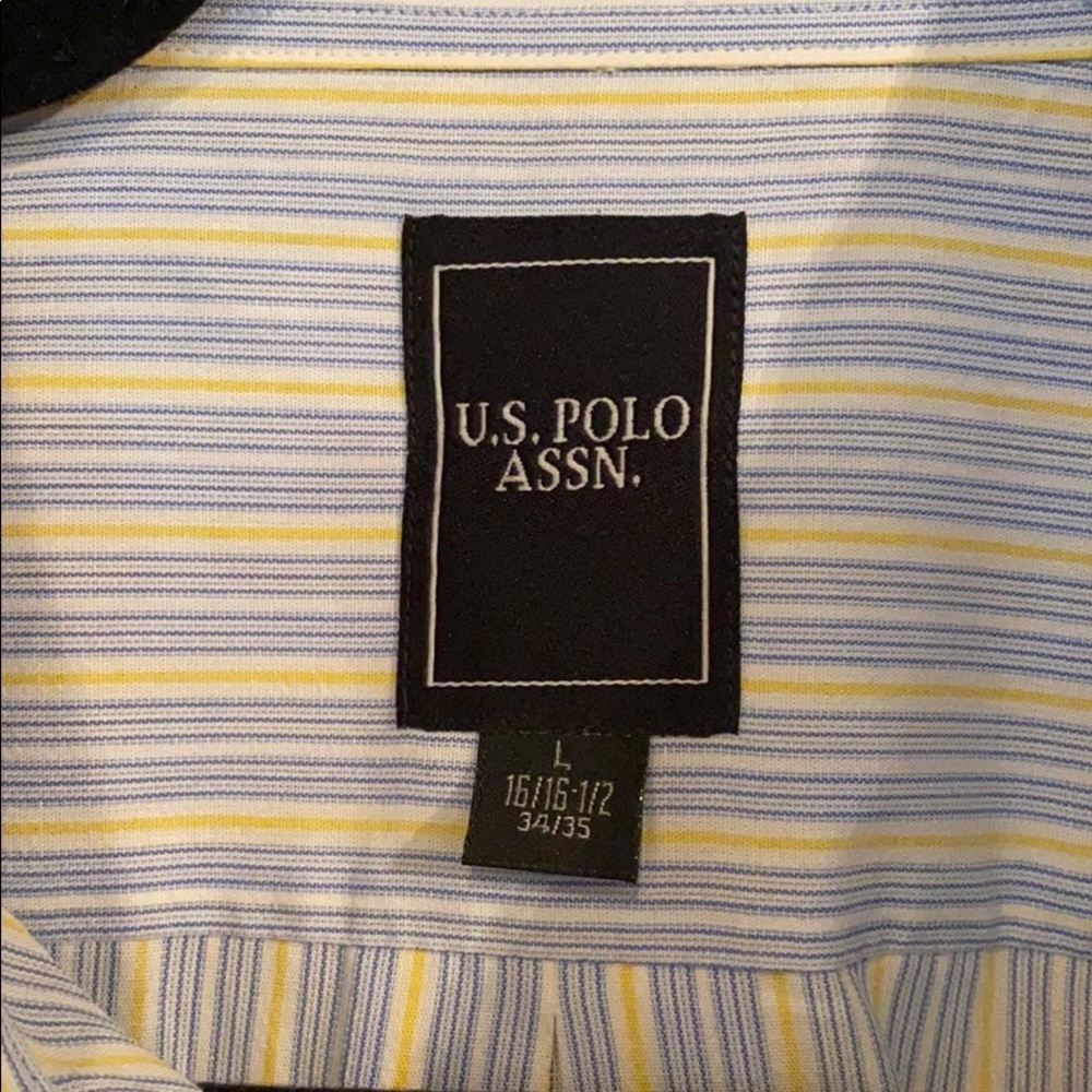 U.S. Polo Assn. Yellow & Blue Striped Shirt